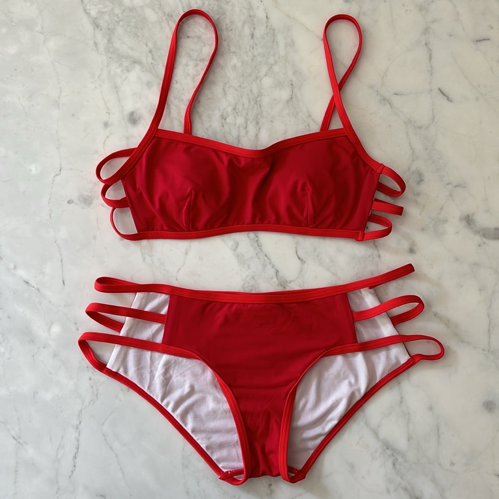 BCBGeneration Red Bathing Suit Size Small